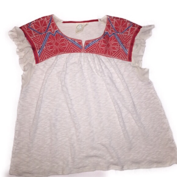 Anthropologie Tops - One September Anthropologie S embroidered blouse